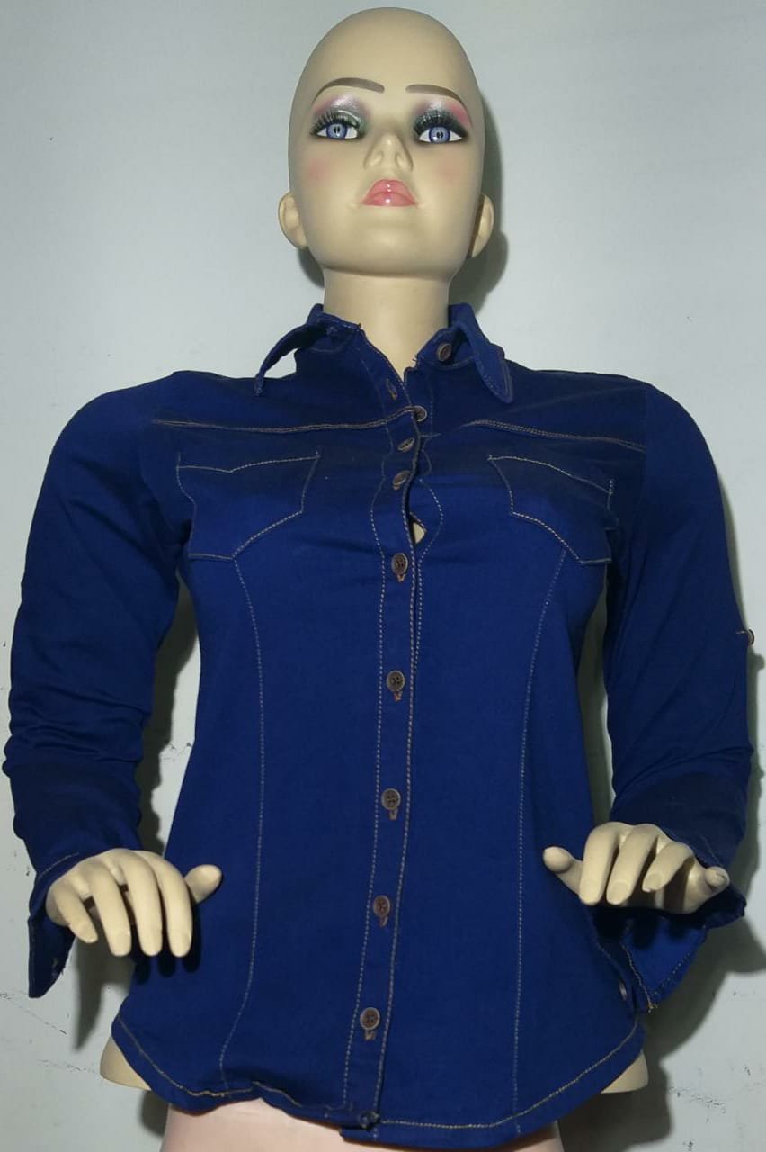 BLUSAS  JEANS DAMA MANGA LARGA 2021