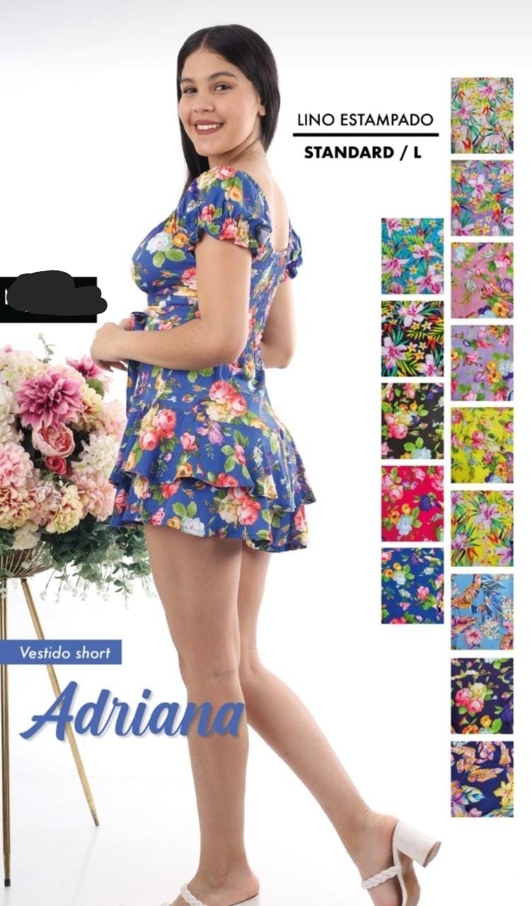ENTERIZO SHORT DAMA FLOREADO Y COLOR ENTERO 2023