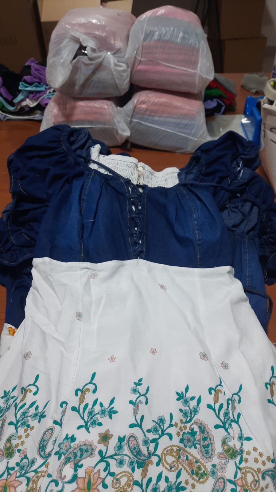 VESTIDO DAMA JEANS CON FLORES 2023